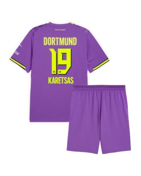 Borussia Dortmund Konstantinos Karetsas #19 Maglia Gara Terza Repliche 2026-27 Bambino Maniche Corte